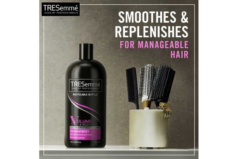 TRESemme 24 Hour Body & Volume Shampoo with Collagen – For Fine Hair, Anti-Frizz, Daily Use | Wowcher
