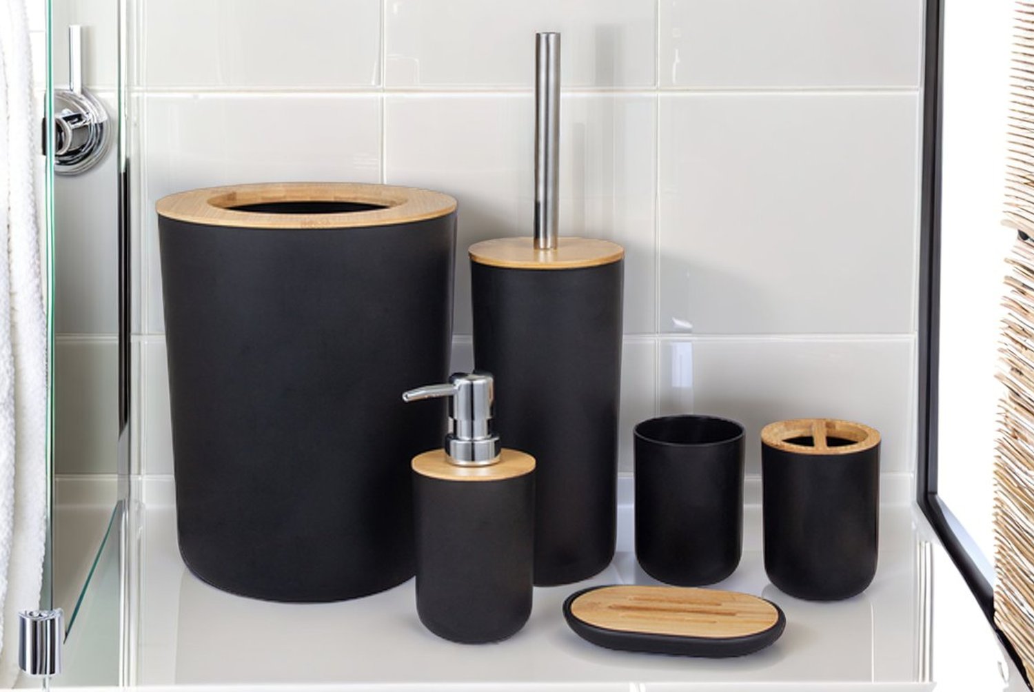 Bamboo Bathroom Accessories Set at LivingSocial