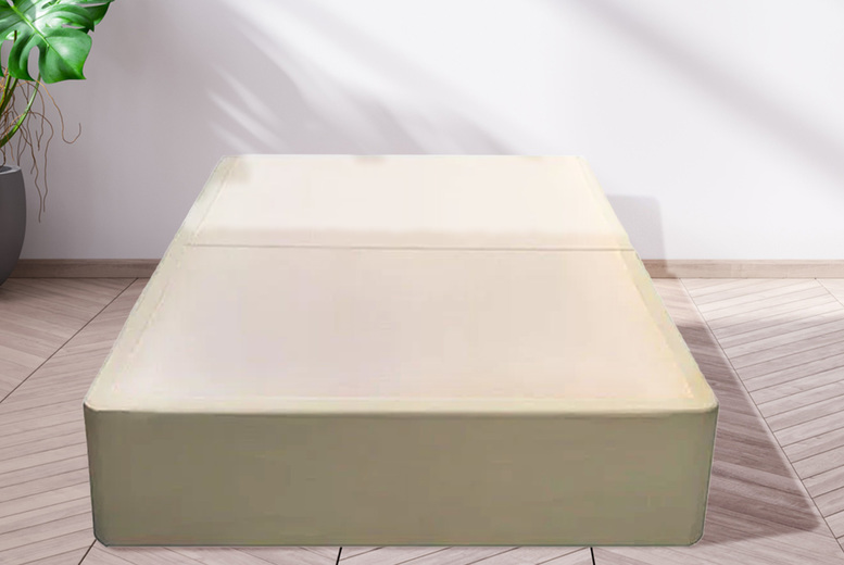 Upholstered Cream Divan Bed Base – 5 Size Options Upholstered Cream Divan Bed Base – 5 Size Options