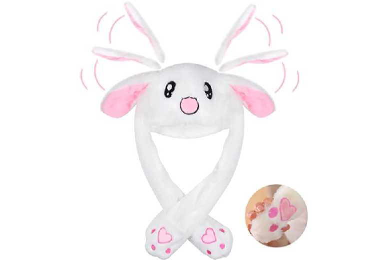 Cute Moving Ears Plush Hat