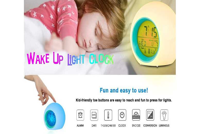 Kids Colour Changing Alarm Clock at LivingSocial