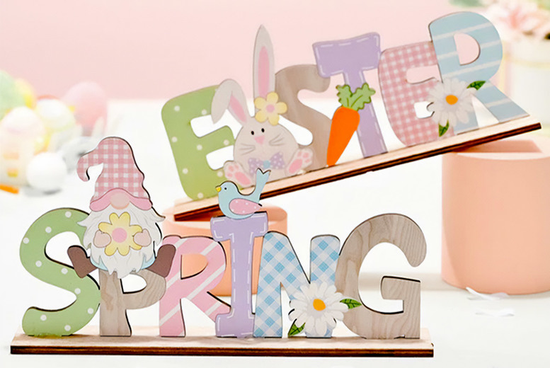 Easter Wooden Ornament Table Decoration