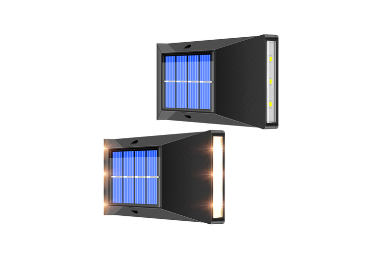 GardenLit Solar LED Waterproof Outdoor Wall Light - Modern, Weatherproof, Easy-Install | Wowcher