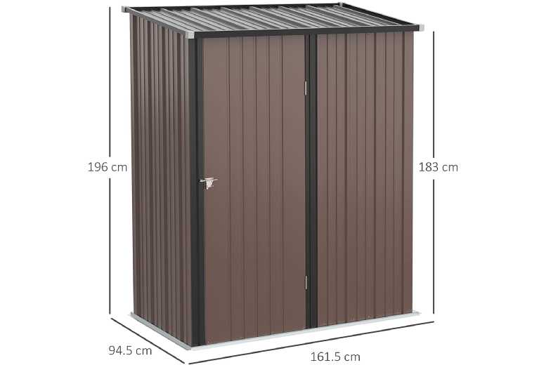 Outsunny Premium Steel Outdoor Storage Shed – Weather-Resistant Garden Games & Leisure Store (161.5W x 94.5D x 196Hcm) | Wowcher Outsunny Premium Steel Outdoor Storage Shed – Weather-Resistant Garden Games & Leisure Store (161.5W x 94.5D x 196Hcm) | Wowcher