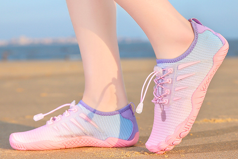 Unisex Black Quick Dry Mesh Beach Shoes – Lightweight, Breathable, Unisex, Water Sports Trainers (UK 3-11) | Wowcher Unisex Black Quick Dry Mesh Beach Shoes – Lightweight, Breathable, Unisex, Water Sports Trainers (UK 3-11) | Wowcher