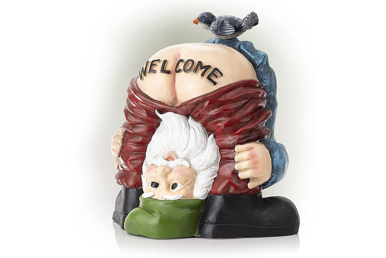 Naughty Garden Gnome Resin Sculpture – Outdoor Garden Ornament & Patio Décor | Wowcher
