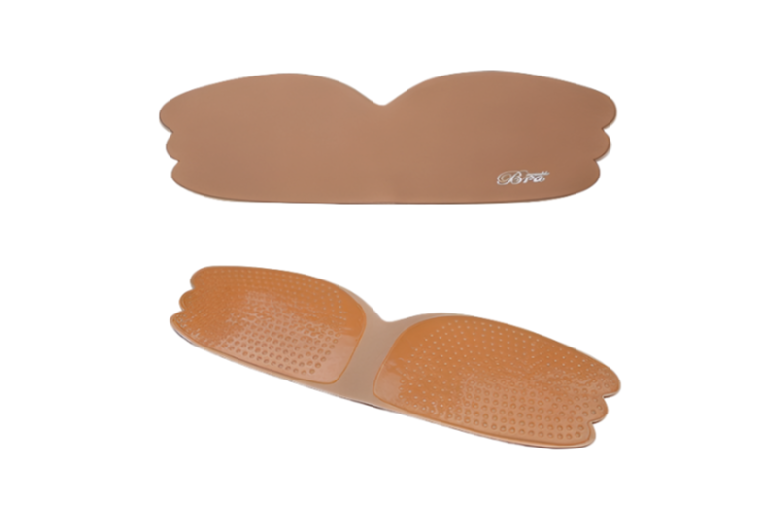 Unisex Black Invisible Strapless Silicone Shaping Bra – Seamless Push-Up, Breathable, One Size | Wowcher