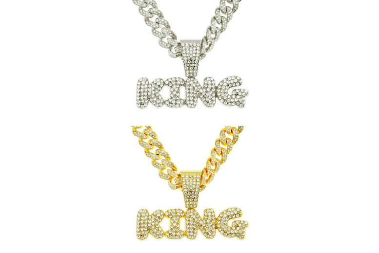 King Pendant Chain – Gold or Silver | Wowcher