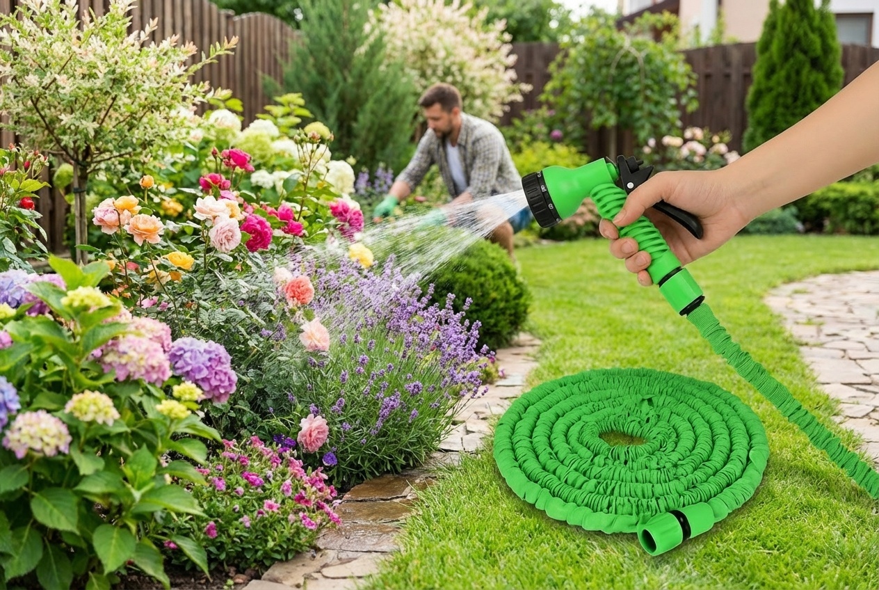 50ft Anti-Leak Expandable Garden Hose | Wowcher