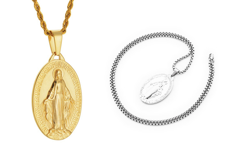 Maria Oval Titanium Necklace – Elegant Silver or Gold Finish | Wowcher Maria Oval Titanium Necklace – Elegant Silver or Gold Finish | Wowcher