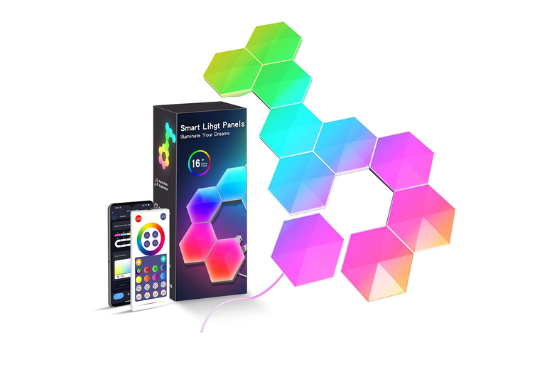 LED Hexagonal Colour Changing Wall Lights – Multiple Pack Sizes | Wowcher