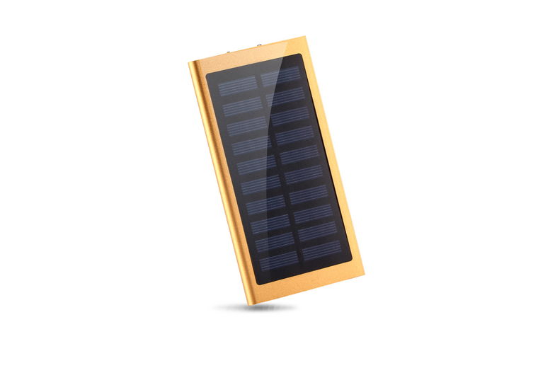 Dual Solar Power Bank with LED Light – Universal Portable Charger, Aluminium Alloy, 4000mAh/8000mAh, 6 Colours | Wowcher