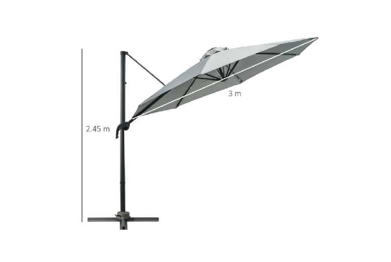 Outsunny Cantilever Roma Patio Parasol – Elegant Outdoor Shade Solution | Wowcher Outsunny Cantilever Roma Patio Parasol – Elegant Outdoor Shade Solution | Wowcher