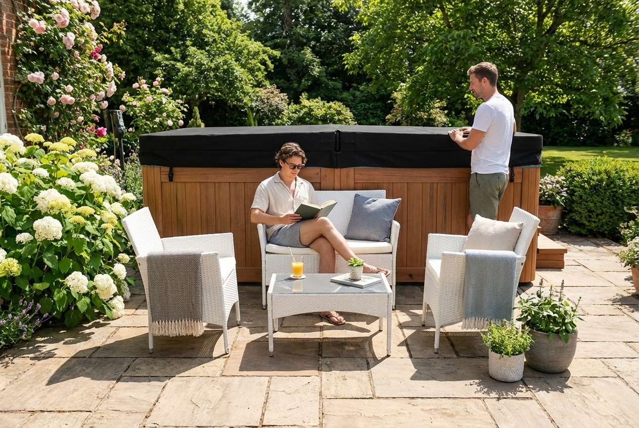 3-Piece Rattan Cushion Set with Water-Resistant Covers - 5 Colour Options | Wowcher