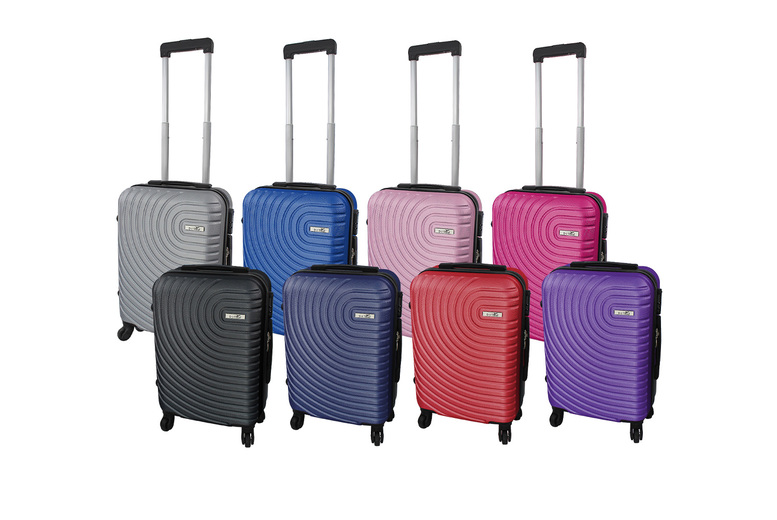 Abs Plastic Carry On Approved Luggage - 8 Colours! - Purple | Wowcher