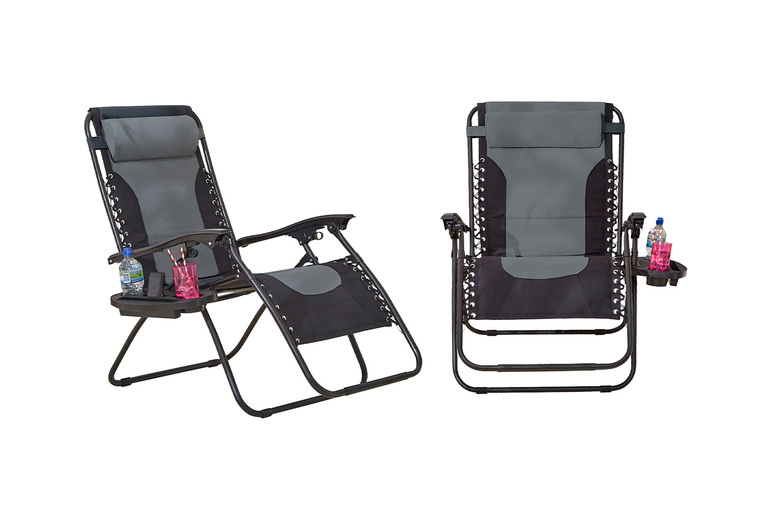 PRICE DROP! Set Of 2 Xxl Padded Zero Gravity Recliner Chairs - Steel Frame, Weather-Resistant, Foldable Outdoor Loungers | Wowcher