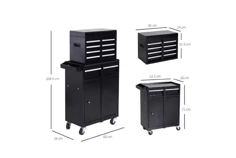 DURHAND Metal Modular Tool Storage Cabinet – Lockable, Mobile, Industrial Black, 60cm Wide | Wowcher DURHAND Metal Modular Tool Storage Cabinet – Lockable, Mobile, Industrial Black, 60cm Wide | Wowcher