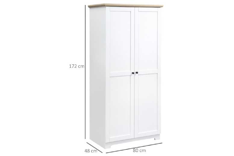 HOMCOM 172cm Elegant Wooden Storage Cabinet HOMCOM 172cm Elegant Wooden Storage Cabinet