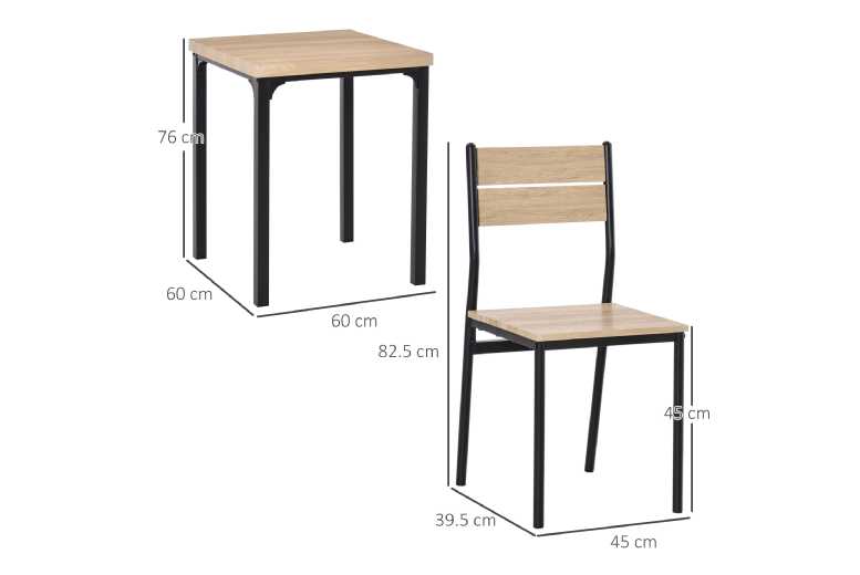 HOMCOM 3-Piece Chic & Compact Dining Table Set | Wowcher HOMCOM 3-Piece Chic & Compact Dining Table Set | Wowcher