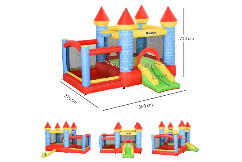 Outsunny Kids Castle Style Bounce Castle | Wowcher