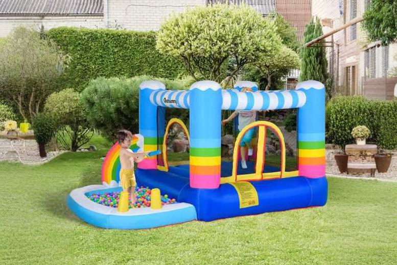 Outsunny Kids  Rainbow Bouncy Castle from LivingSocial