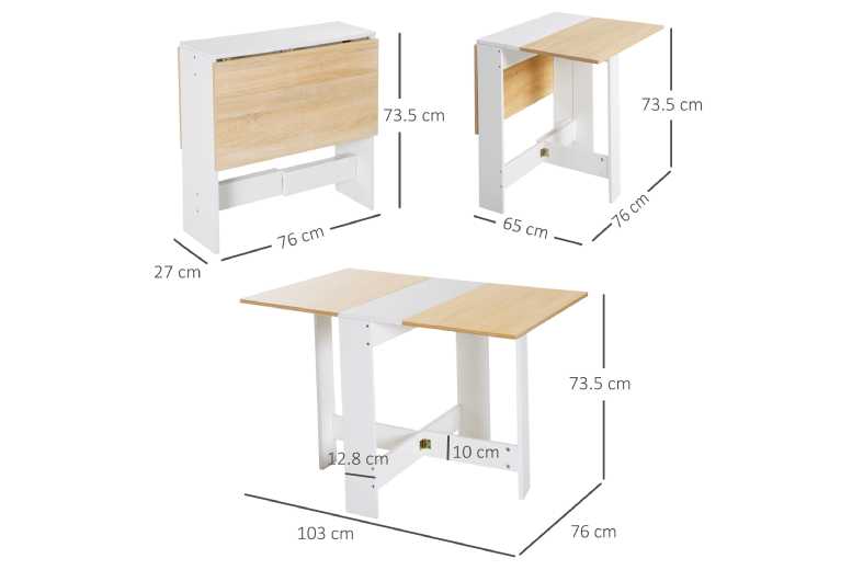 HOMCOM Versatile Particle Board Folding Table HOMCOM Versatile Particle Board Folding Table