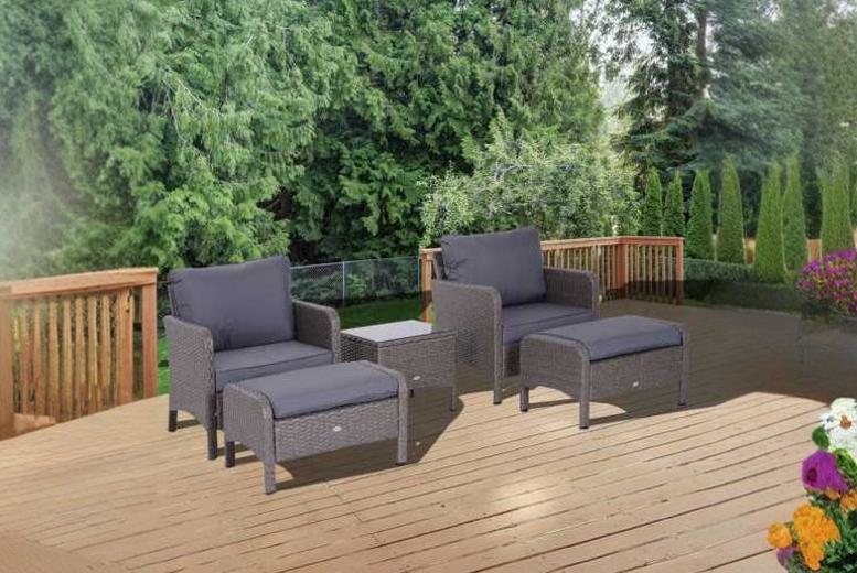 Outsunny Weather-Resistant Rattan Furniture Set | Wowcher Outsunny Weather-Resistant Rattan Furniture Set | Wowcher