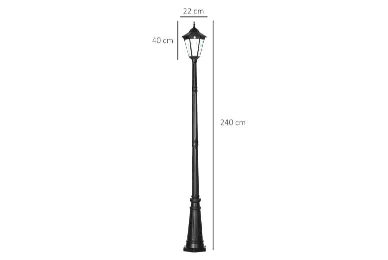 Outsunny Elegant Garden Lamp Post Light Outsunny Elegant Garden Lamp Post Light