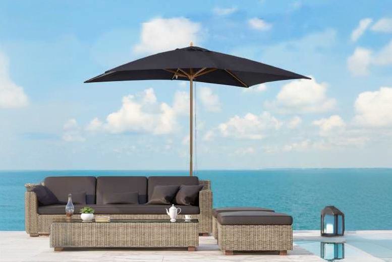 Outsunny Wooden Garden Patio Parasol at LivingSocial