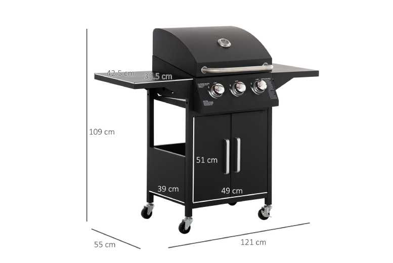 Outsunny Deluxe Portable Gas BBQ Trolley | Wowcher Outsunny Deluxe Portable Gas BBQ Trolley | Wowcher