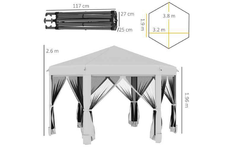 Outsunny Hexagonal Pop-Up Gazebo Canopy for Outdoor Games & Family Gatherings – Spacious, Weather-Resistant Shelter | Wowcher Outsunny Hexagonal Pop-Up Gazebo Canopy for Outdoor Games & Family Gatherings – Spacious, Weather-Resistant Shelter | Wowcher