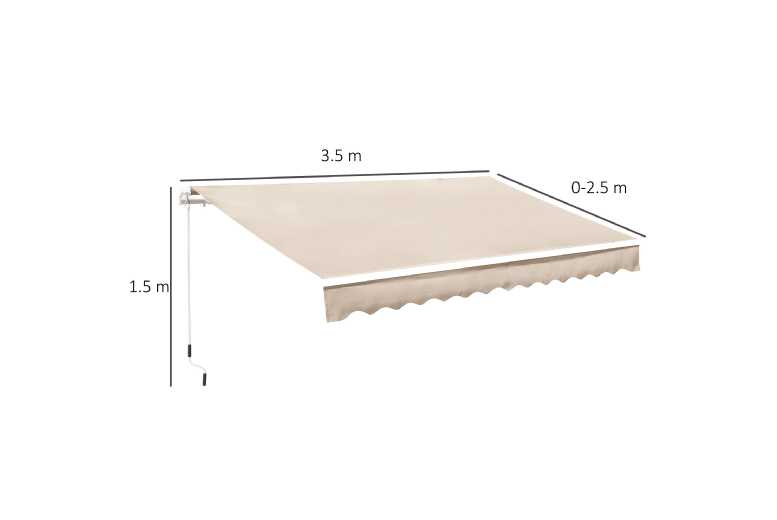Outsunny Manual Garden Awning Canopy – Weather-Resistant, Adjustable Shade for Family Outdoor Leisure | Wowcher Outsunny Manual Garden Awning Canopy – Weather-Resistant, Adjustable Shade for Family Outdoor Leisure | Wowcher