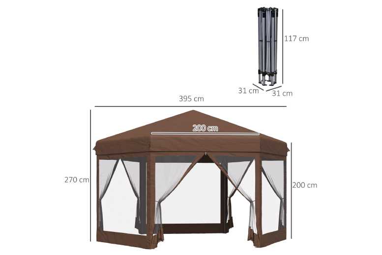 Outsunny Hexagonal Instant Pop-Up Gazebo for Outdoor Fun | Wowcher Outsunny Hexagonal Instant Pop-Up Gazebo for Outdoor Fun | Wowcher