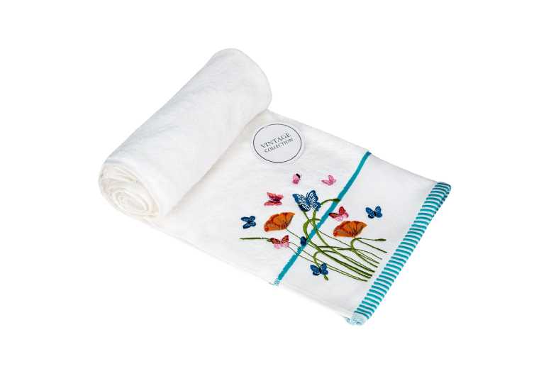 Exquisite Embroidered Turkish Cotton Towels | Wowcher