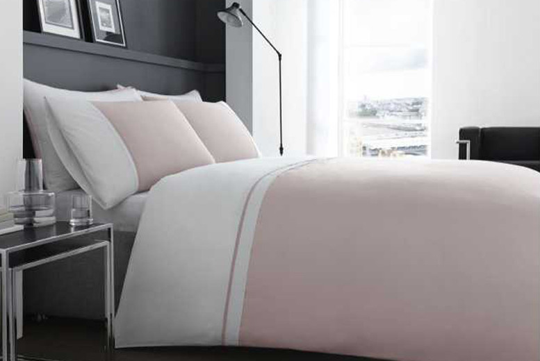 Luxury Cotton Rich Duvet Set – Soft, Breathable, Machine Washable, Pink, All Sizes | Wowcher