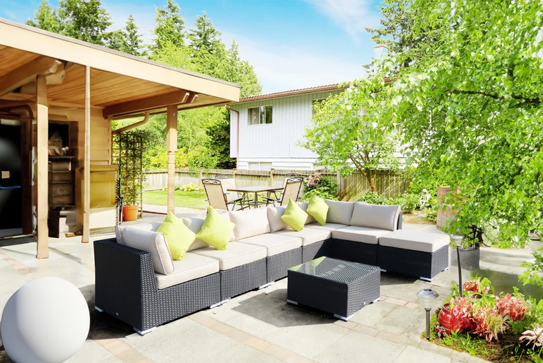 Outsunny Luxury PE Rattan Corner Sofa Set – Weather-Resistant, 8-Piece Garden Furniture Outsunny Luxury PE Rattan Corner Sofa Set – Weather-Resistant, 8-Piece Garden Furniture