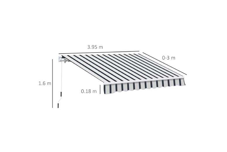 Outsunny Deluxe Manual Retractable Awning for Outdoor Leisure – Weather-Resistant Shade for Patios, Balconies & Gardens | Wowcher Outsunny Deluxe Manual Retractable Awning for Outdoor Leisure – Weather-Resistant Shade for Patios, Balconies & Gardens | Wowcher