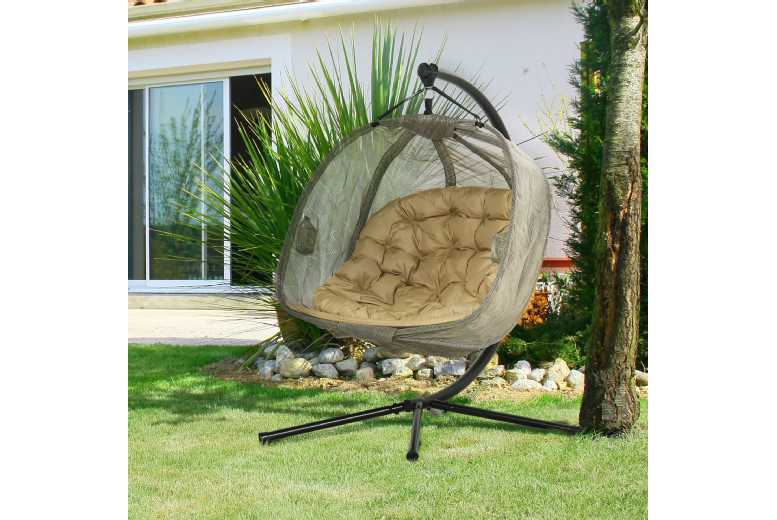 Outsunny Double Hanging Egg Chair Review and Compare at 4utoday