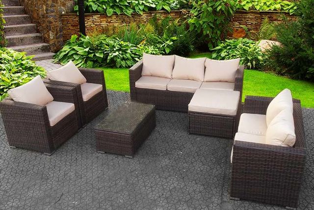 Black Rattan Garden Furniture 8 Seater 8-seater rattan garden furniture set - 3 colours! Black Rattan Garden Furniture 8 Seater 8-seater rattan garden furniture set - 3 colours!
