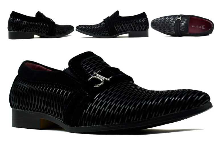 Black Boys’ Casual Slip-On Buckle Shoes – Durable Kids’ Everyday Footwear | Wowcher