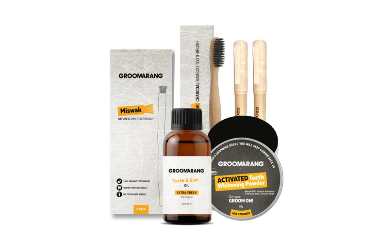 6-Piece Manual Charcoal Toothbrush & Whitening Toothpaste Travel Kit – For Gum Care & Sensitive Teeth | Wowcher