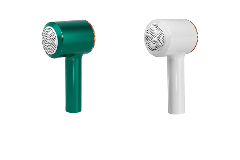 Electric Lint Remover – Portable Fabric Shaver, USB Rechargeable, 4-Speed, Compact, Green or White | Wowcher