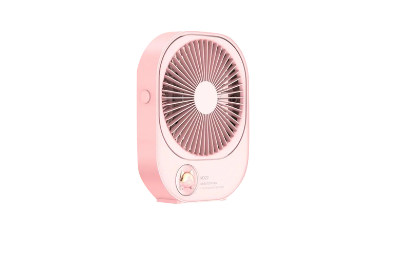 USB Rechargeable Bedside Table Fan – Adjustable Angles, 2 Speed Settings & Portable Cat Design | Wowcher
