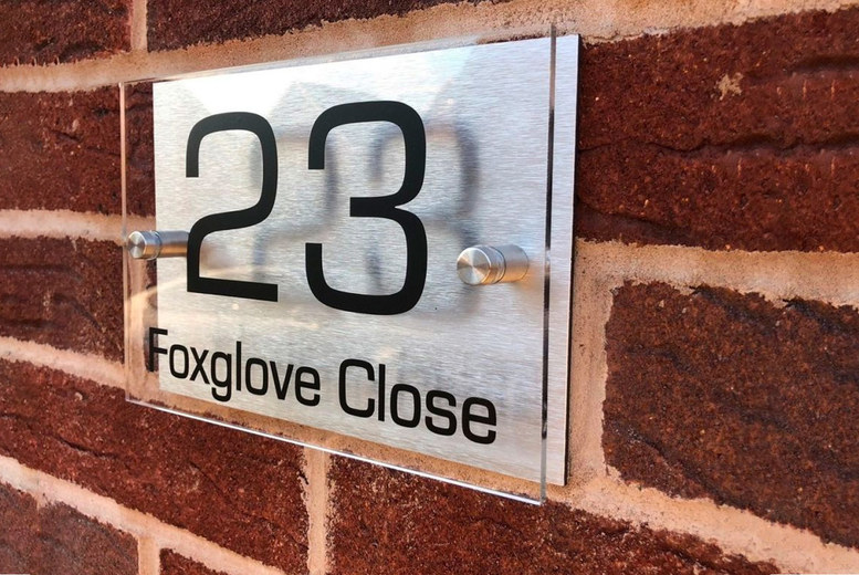Personalised Aluminium & Acrylic House Sign – Modern Custom Door Plaque | Wowcher Personalised Aluminium & Acrylic House Sign – Modern Custom Door Plaque | Wowcher