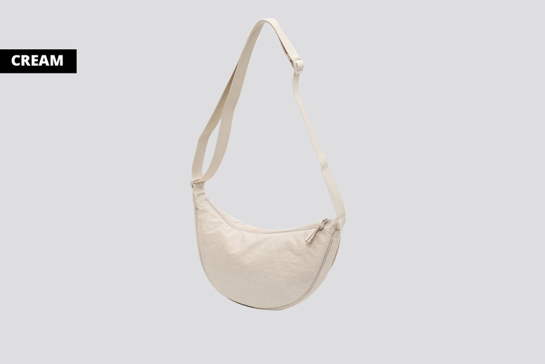 Unisex Cream: A round shoulder bag | Wowcher
