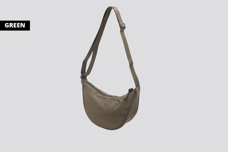 Unisex Green: A round shoulder bag | Wowcher