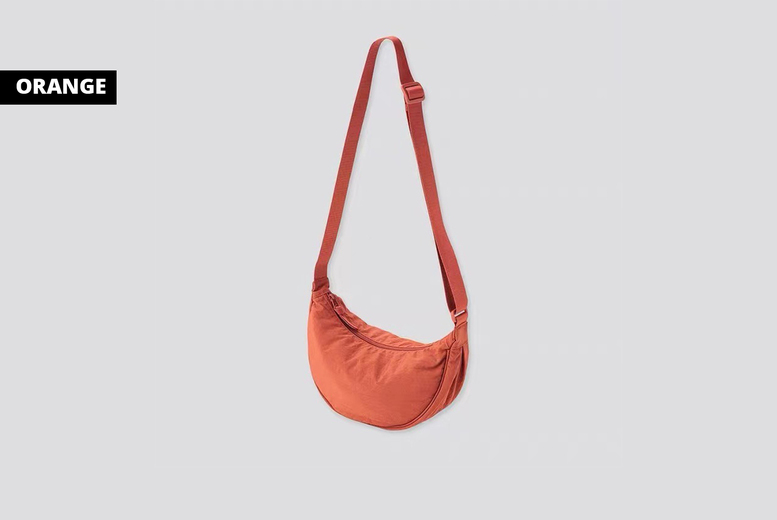 Unisex Orange: A round shoulder bag | Wowcher