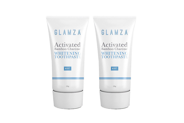 Activated Charcoal Whitening Toothpaste Set - 2-Pack, Fluoride-Free, Stain Removal, Fresh Mint | Wowcher