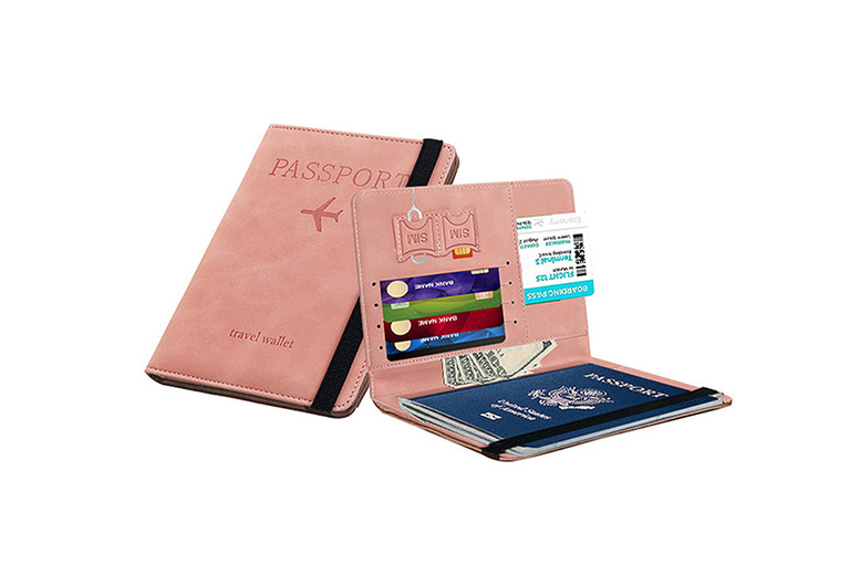 Unisex Black RFID Secure Passport Holder & Wallet - Travel Essential | Wowcher