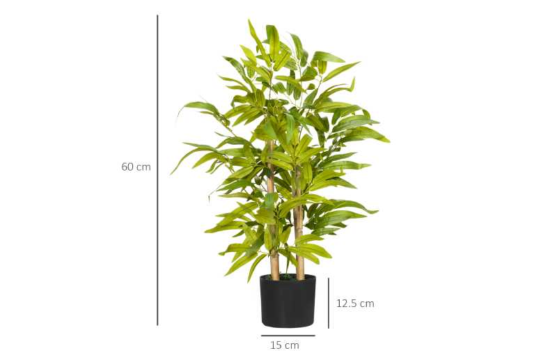 HOMCOM Realistic Bamboo Tree Delight – Low Maintenance Indoor Plant | Wowcher